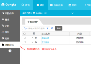 Gungho項目管理系統自定義菜單命令擴展實現過程